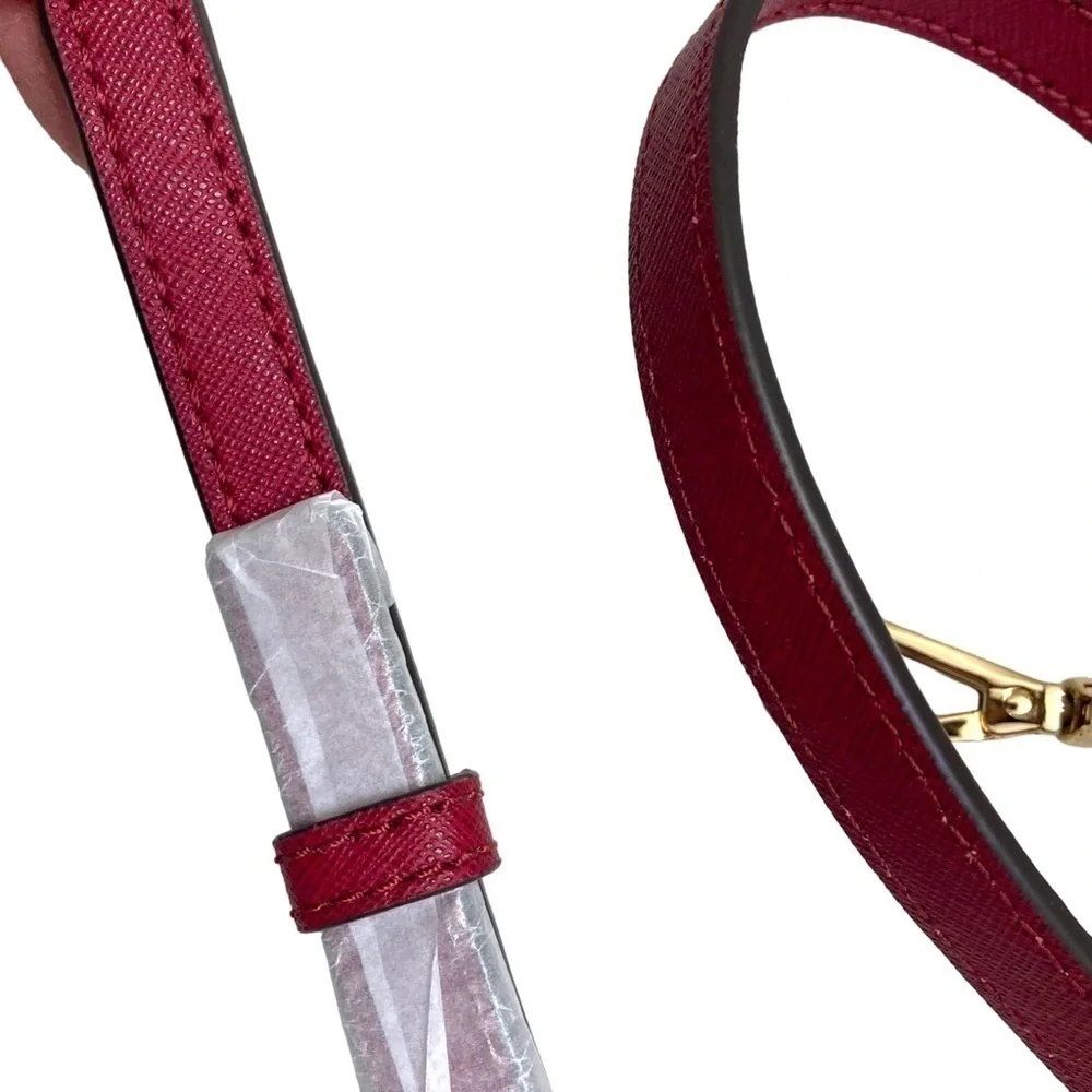 Michael Kors red saffiano leather replacement crossbody strap